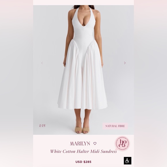 House of CB White Halter Dress - Picture 2 of 7